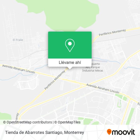 Mapa de Tienda de Abarrotes Santiago