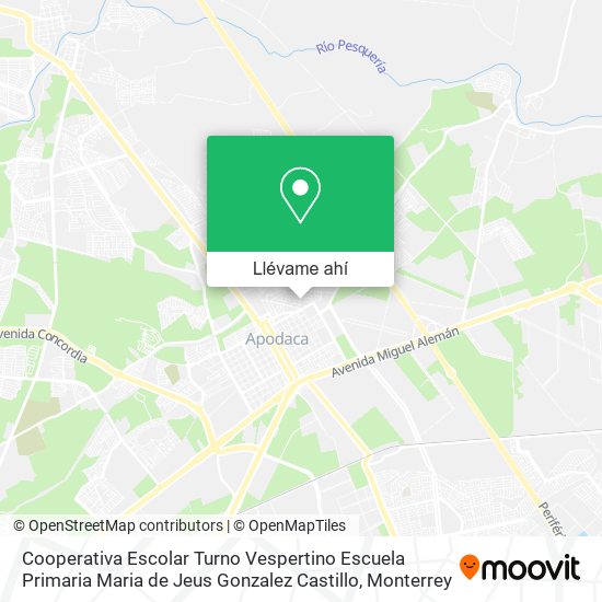 Mapa de Cooperativa Escolar Turno Vespertino Escuela Primaria Maria de Jeus Gonzalez Castillo