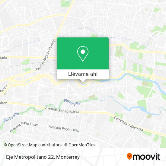 Mapa de Eje Metropolitano 22