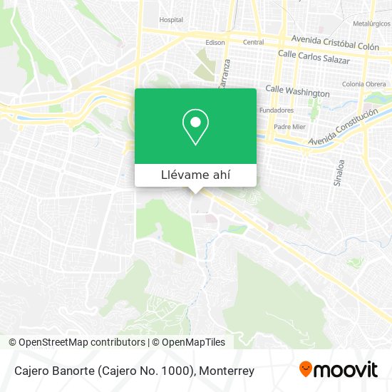 Cómo llegar a Cajero Banorte (Cajero No. 1000) en Monterrey en Autobús o  Metrorrey?