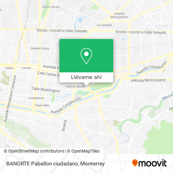 Mapa de BANORTE Pabellon ciudadano