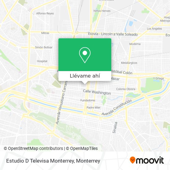 Mapa de Estudio D Televisa Monterrey