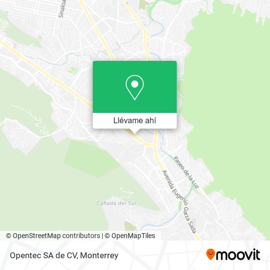 Mapa de Opentec SA de CV