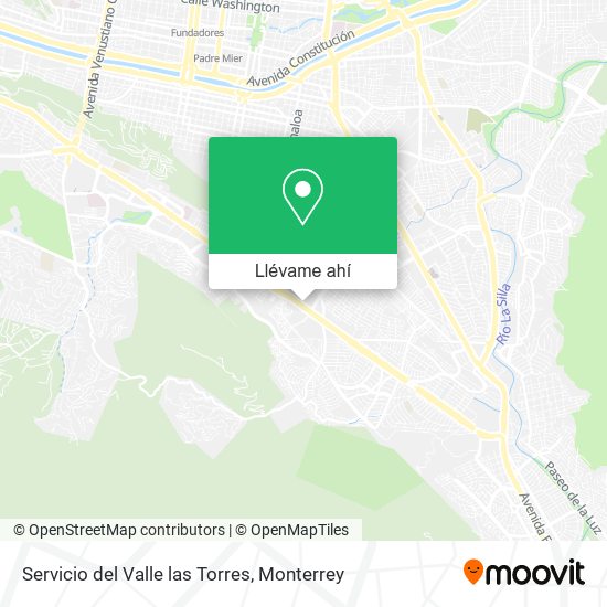 Mapa de Servicio del Valle las Torres