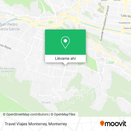 Mapa de Travel Viajes Monterrey
