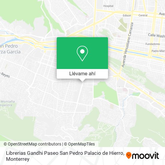 Mapa de Librerias Gandhi Paseo San Pedro Palacio de Hierro