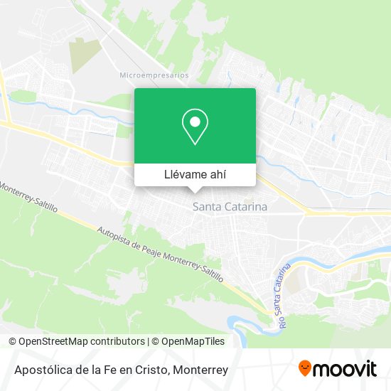 Mapa de Apostólica de la Fe en Cristo