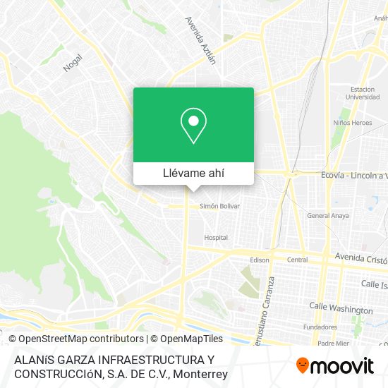 Mapa de ALANíS GARZA INFRAESTRUCTURA Y CONSTRUCCIóN, S.A. DE C.V.