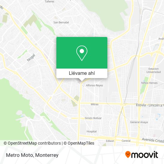 Mapa de Metro Moto