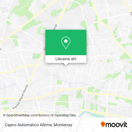 Mapa de Cajero Automático Afirme