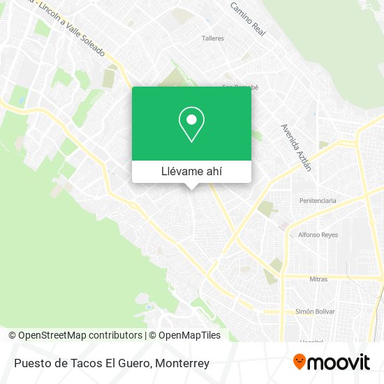 Mapa de Puesto de Tacos El Guero