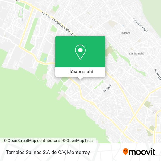 Mapa de Tamales Salinas S.A de C.V