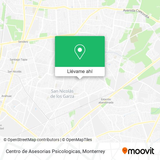 Mapa de Centro de Asesorias Psicologicas