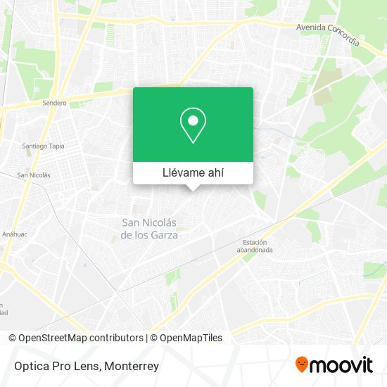 Mapa de Optica Pro Lens