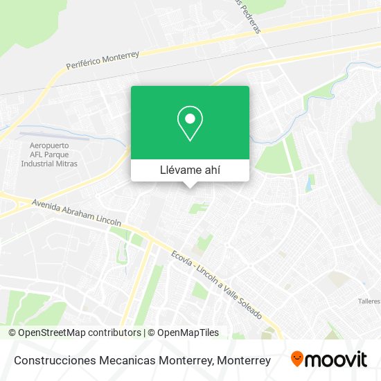 Mapa de Construcciones Mecanicas Monterrey