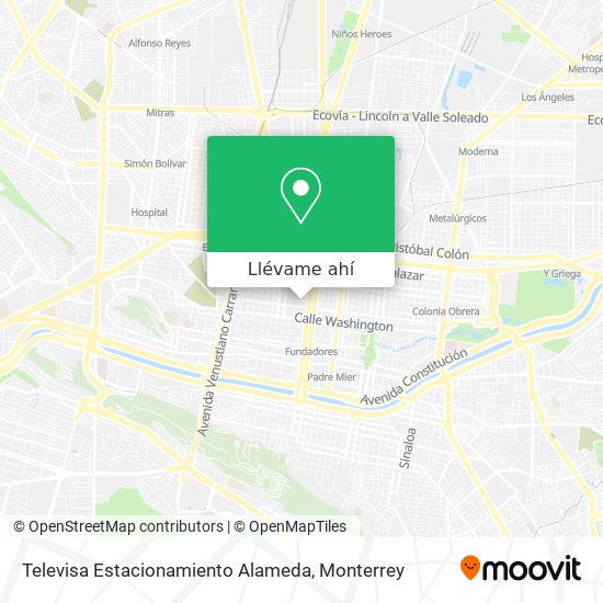 Mapa de Televisa Estacionamiento Alameda