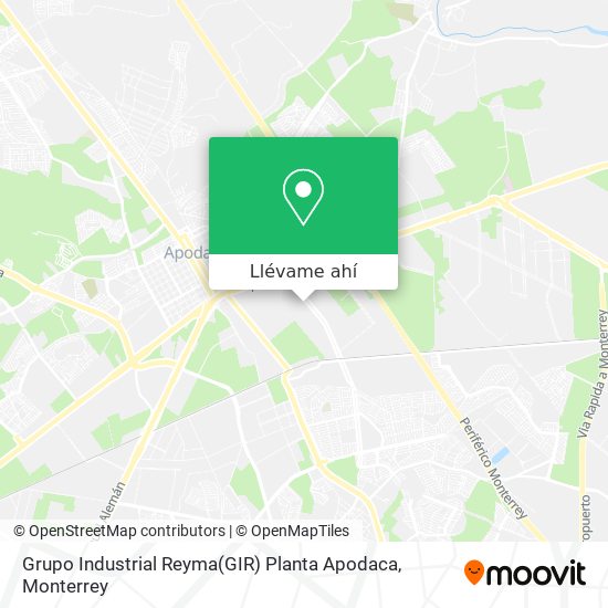 Mapa de Grupo Industrial Reyma(GIR) Planta Apodaca