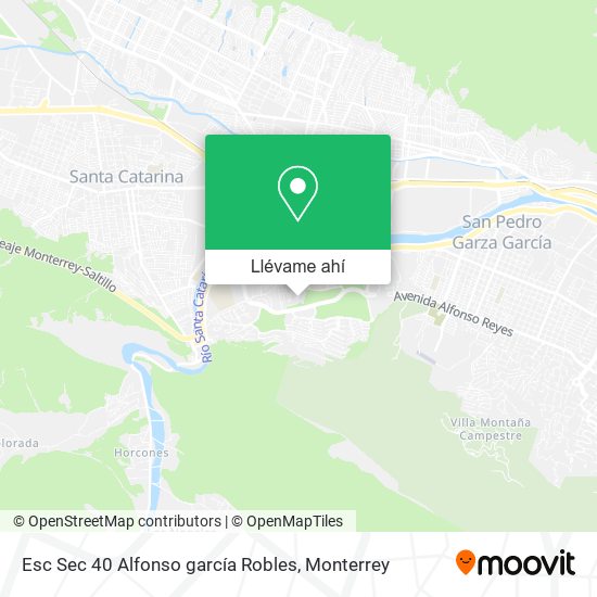 Mapa de Esc Sec 40 Alfonso garcía Robles