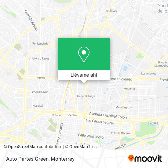 Mapa de Auto Partes Green