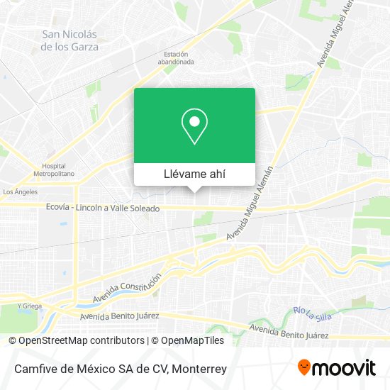 Mapa de Camfive de México SA de CV