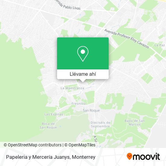 Mapa de Papeleria y Mercería Juanys