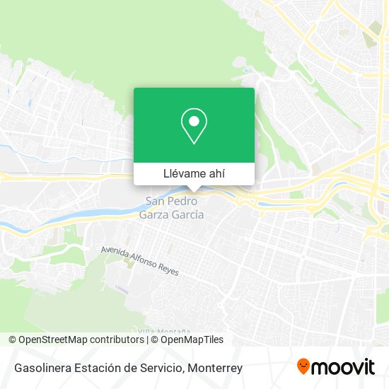 Mapa de Gasolinera Estación de Servicio