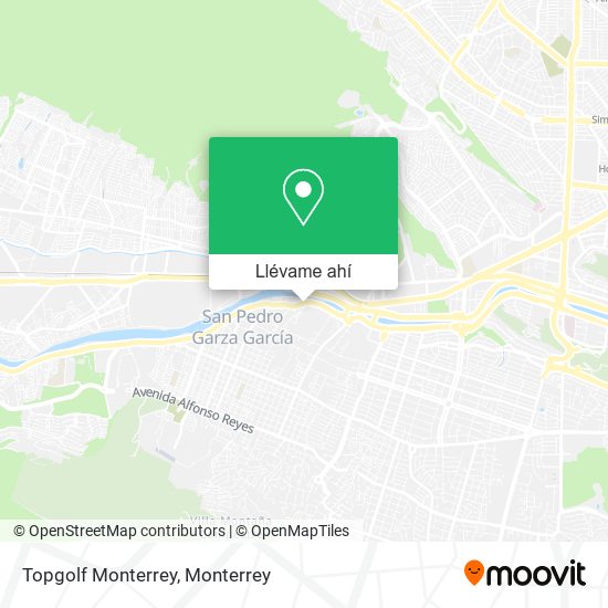 Mapa de Topgolf Monterrey