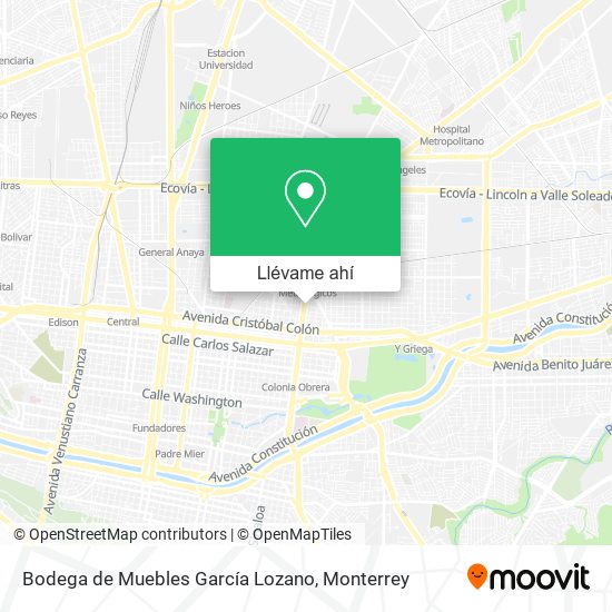 Mapa de Bodega de Muebles García Lozano