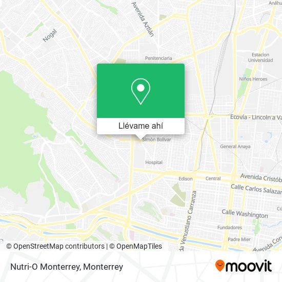 Mapa de Nutri-O Monterrey