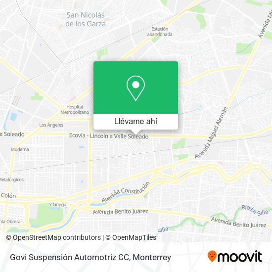 Mapa de Govi Suspensión Automotriz CC