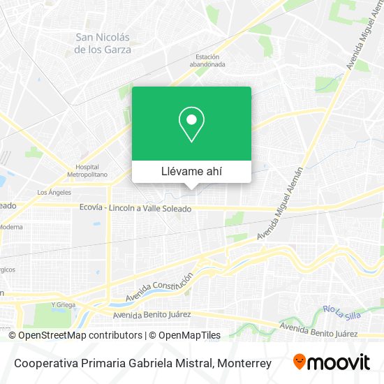 Mapa de Cooperativa Primaria Gabriela Mistral