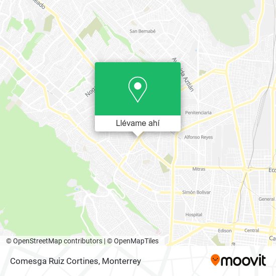 Mapa de Comesga Ruiz Cortines