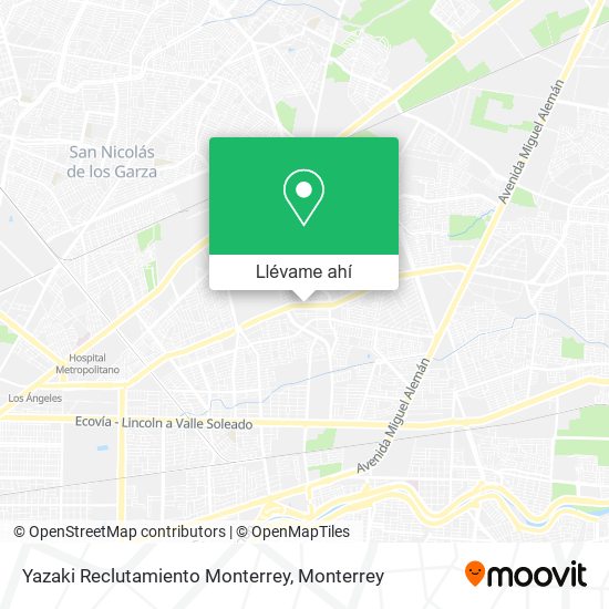 Mapa de Yazaki Reclutamiento Monterrey