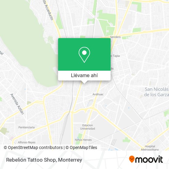 Mapa de Rebelión Tattoo Shop