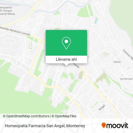 Mapa de Homeopatía Farmacia San Angel