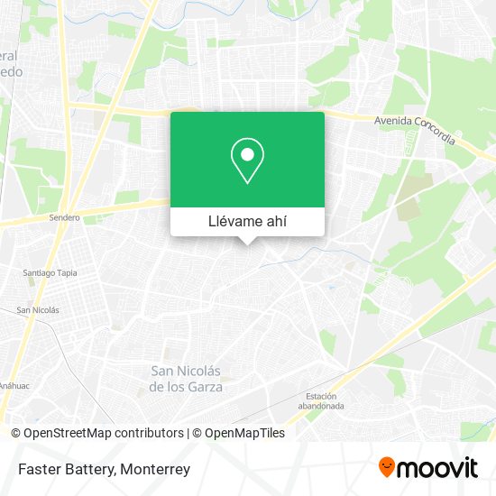 Mapa de Faster Battery