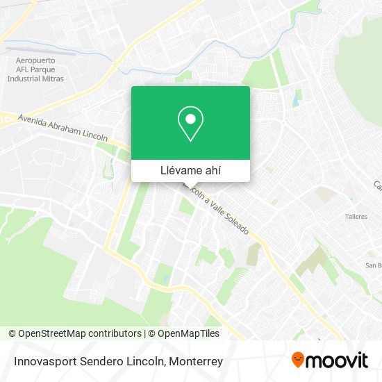 Mapa de Innovasport Sendero Lincoln