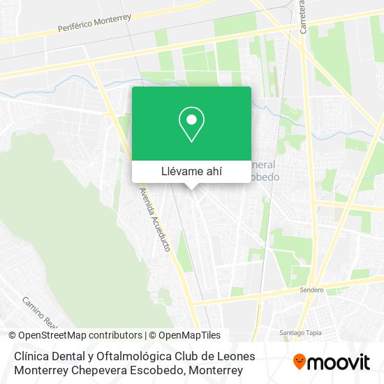 Mapa de Clínica Dental y Oftalmológica Club de Leones Monterrey Chepevera Escobedo