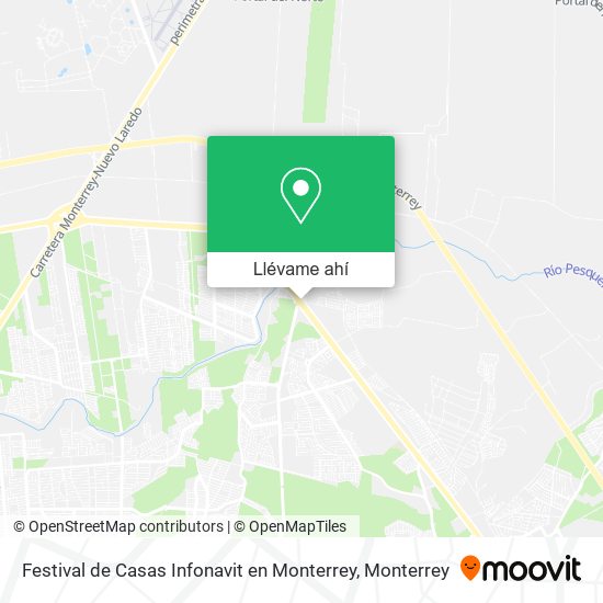 Mapa de Festival de Casas Infonavit en Monterrey