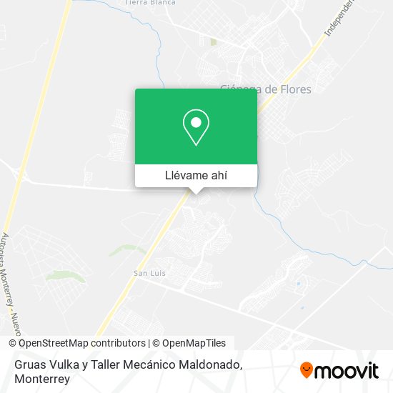 Mapa de Gruas Vulka y Taller Mecánico Maldonado