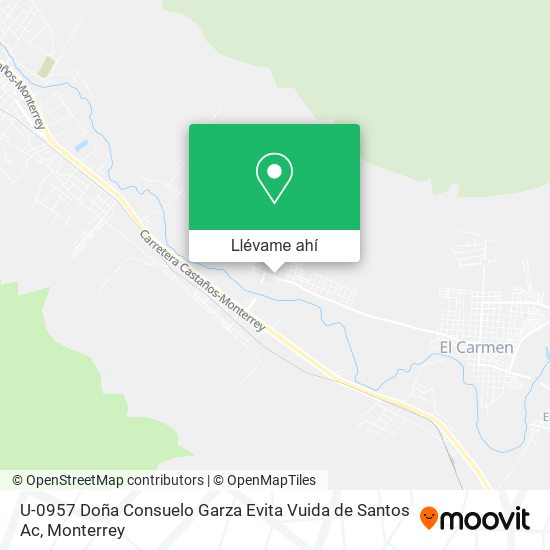 Mapa de U-0957 Doña Consuelo Garza Evita Vuida de Santos Ac