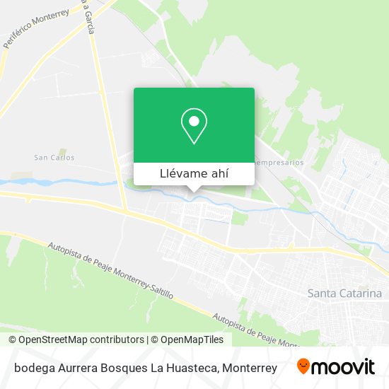 Cómo llegar a bodega Aurrera Bosques La Huasteca en Santa Catarina en  Autobús?