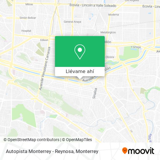 Mapa de Autopista Monterrey - Reynosa