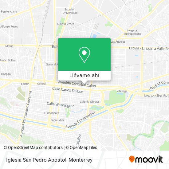 Cómo llegar a Iglesia San Pedro Apóstol en Monterrey en Autobús o Metrorrey?