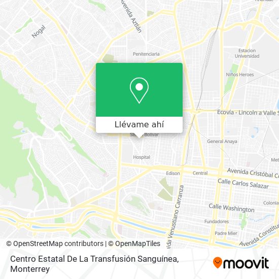 Cómo llegar a Centro Estatal De La Transfusión Sanguínea en Monterrey en  Autobús o Metrorrey?