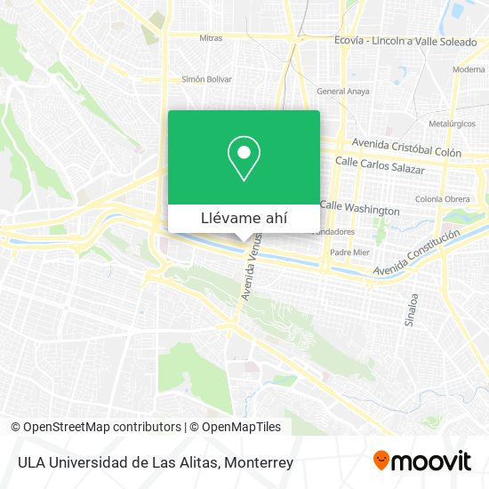 Cómo llegar a ULA Universidad de Las Alitas en Monterrey en Autobús o  Metrorrey?