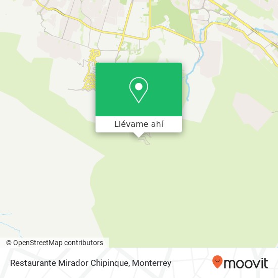 Mapa de Restaurante Mirador Chipinque