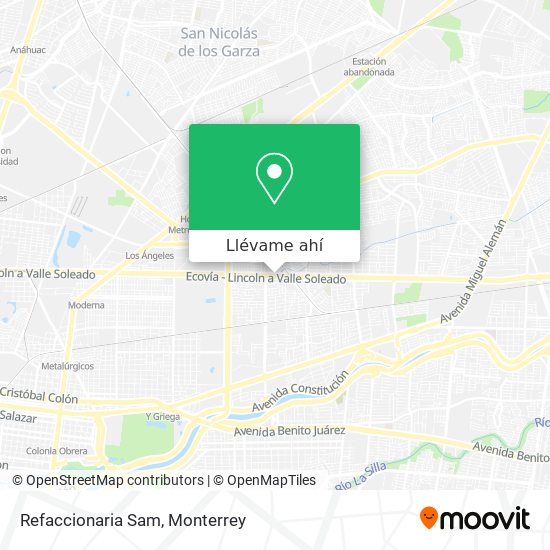 Cómo llegar a Refaccionaria Sam en San Nicolás De Los Garza en Autobús o  Metrorrey?