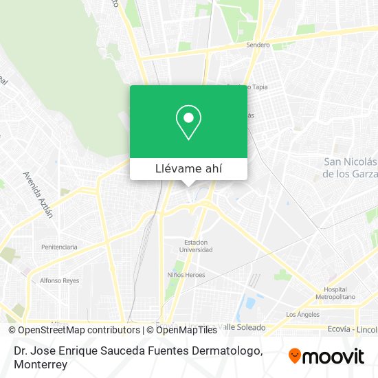 Mapa de Dr. Jose Enrique Sauceda Fuentes Dermatologo