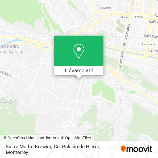 Mapa de Sierra Madre Brewing Co. Palacio de Hierro